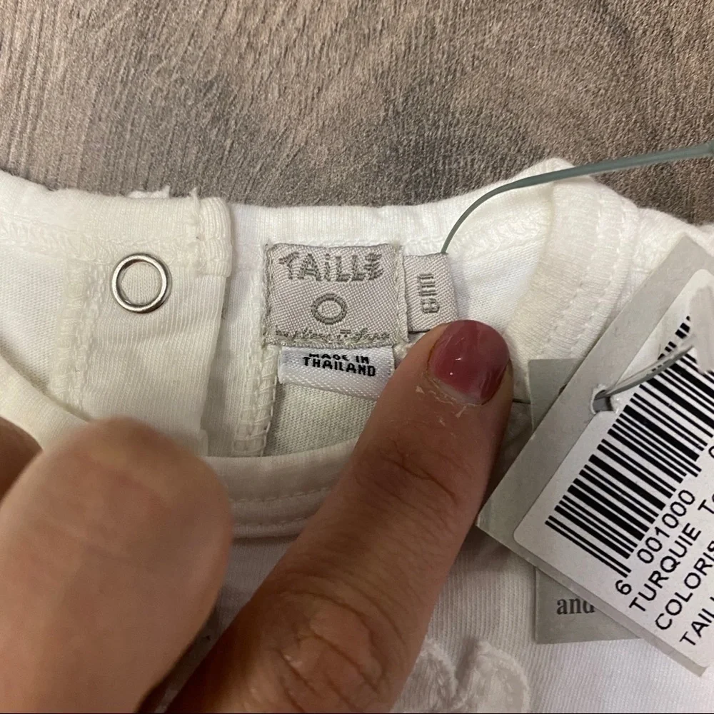 Taille O | Baby White Owl Tee Shirt Size 6 Months